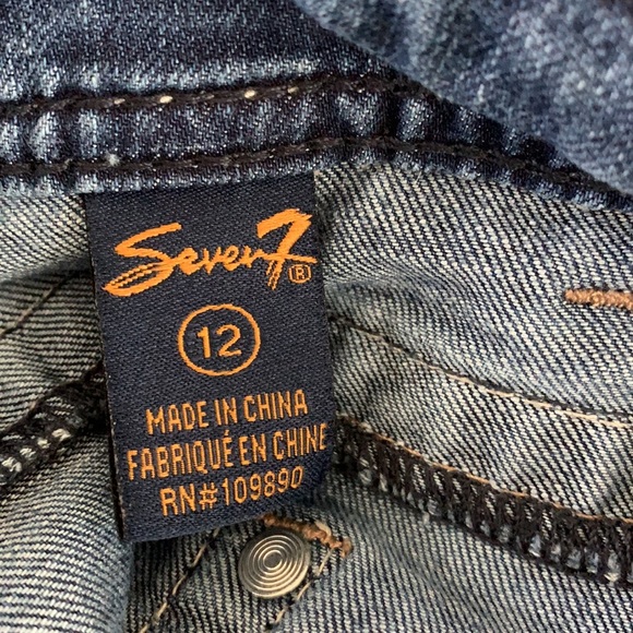 Seven7 Denim Shorts sz 12 - Picture 6 of 8